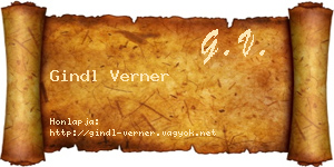 Gindl Verner névjegykártya